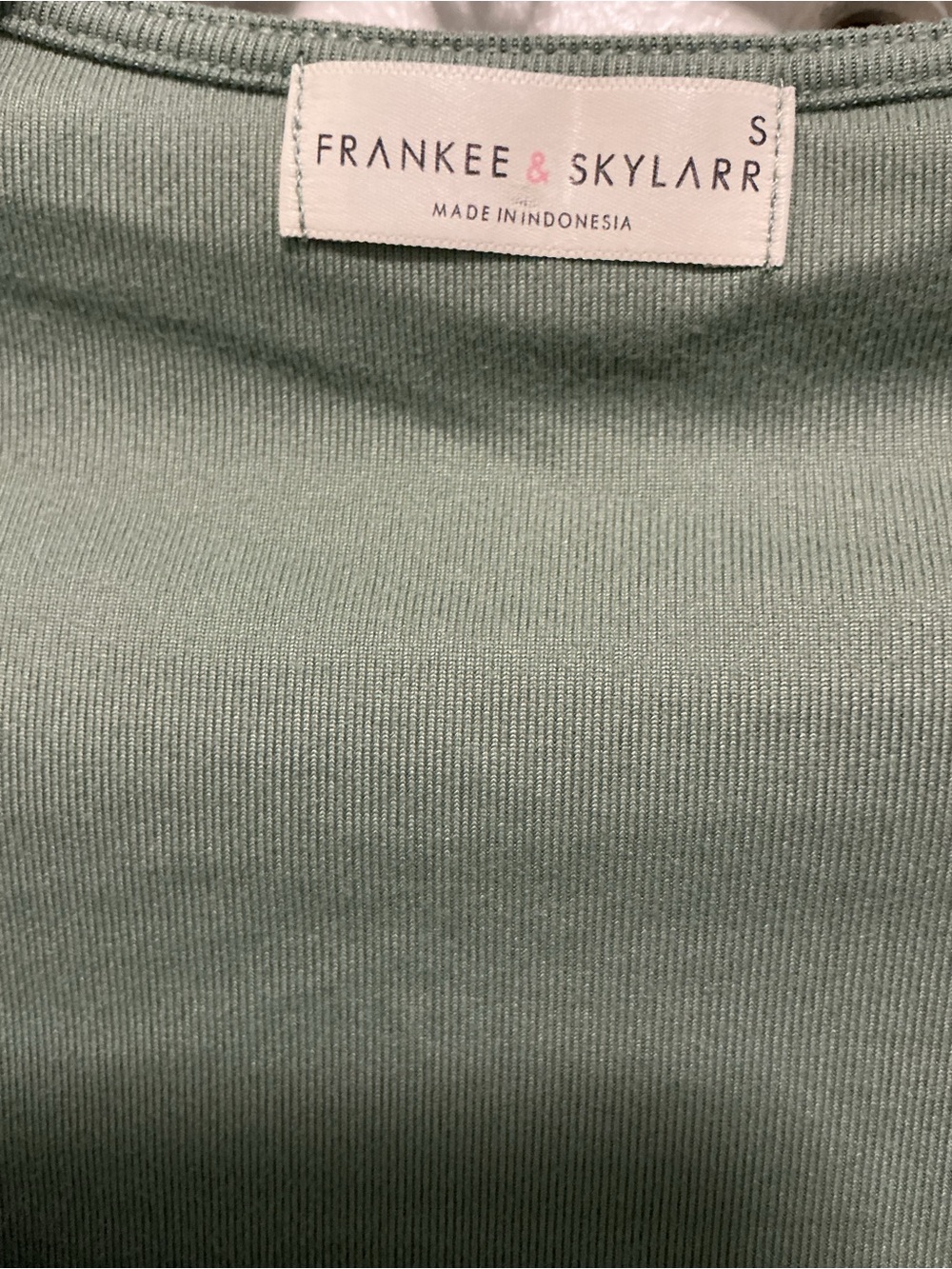 Sage Green Scoop Neck Short Sleeve Tee - Picture 3 of 3
